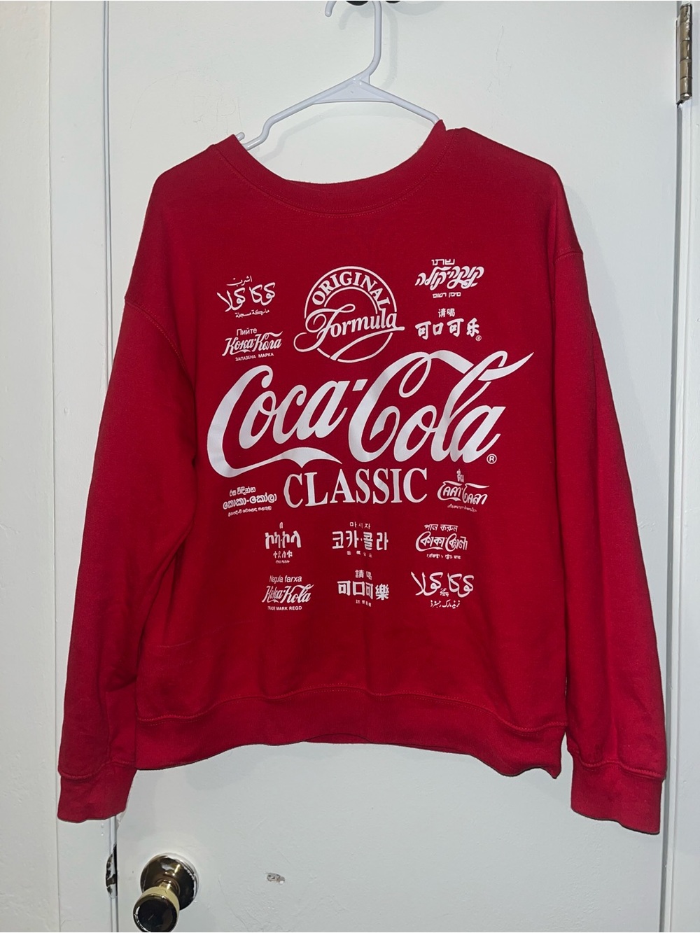 Coca Cola Classic Red Graphic Sweatshirt - Women's Sweater